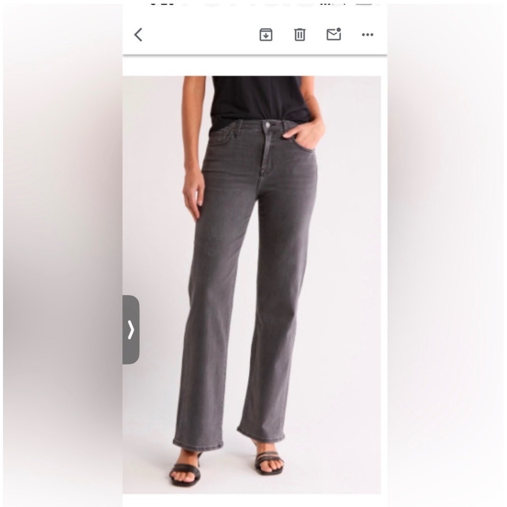 7 For All Mankind Alexa Jeans Women 27 Washed Black Minimalist Straight Leg